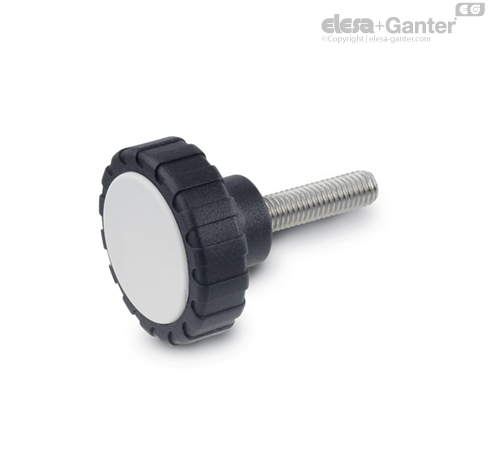 GN 7336-NI Knurled knobs / Knurled screws with threaded bolt